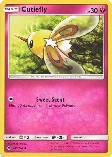 Pokemon Single Card CUTIEFLY 145/214 LOST THUNDER