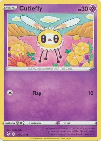 Pokemon Single Card CUTIEFLY 078/203 EVOLVING SKIES