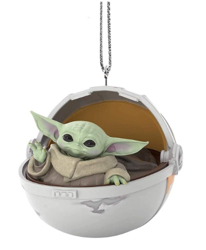 Weihnachtsbaumschmuck, 2022 Star Wars The Mandalorian Baby Yoda Edelharz Dekoration 3D Weihnachtsbaum Harz Anhänger Ornament, Geschenke für Kinder Jungen Mädchen Jugend - 