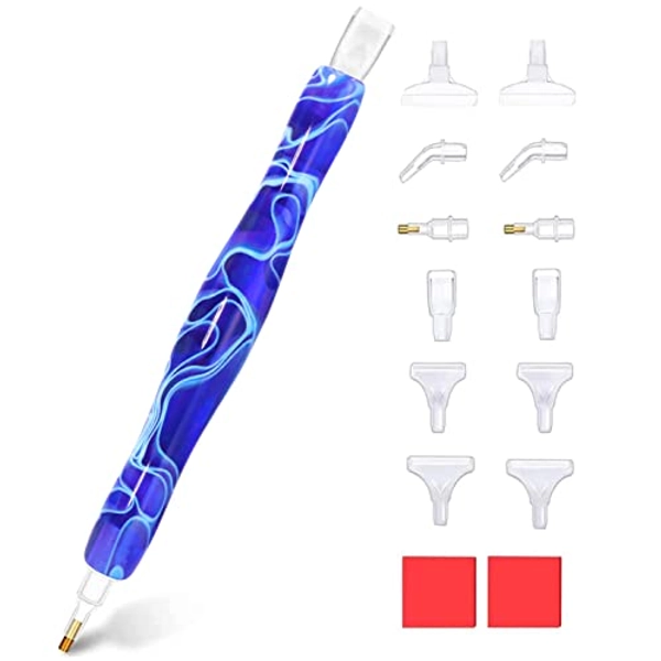 Diamond Painting Pen,Diamond Art Pen,Resin Diamond Painting Pen Kit Tool Accessories Stylus Drill Pen for Diamond Painting Nail Art Cell Phone Decoration Diamond Art Blue