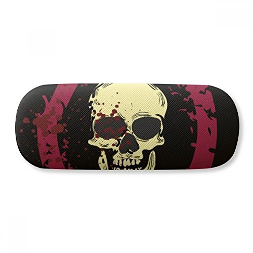 Round Full Skull Halloween Glasses Case Eyeglasses Hard Shell Storage Spectacle Box