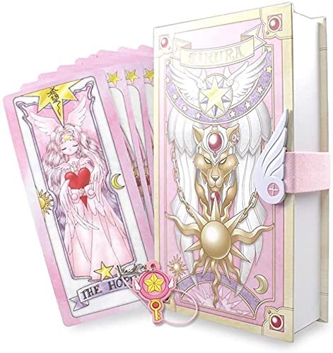 56PCS/Set Card Captor Sakura Clow Cards KINOMOTO SAKURA Magic Book Set/Full Set Classic Gift/Birthday, girl's gift (Sakura) - Sakura