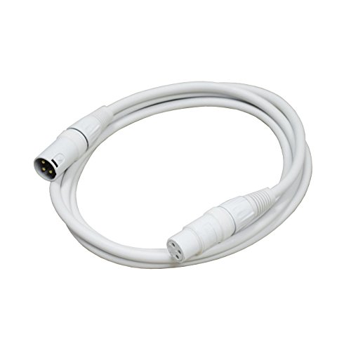 Audio 2000s E80106 XLR Male to XLR Female 6 Feet White Color Microphone Cable