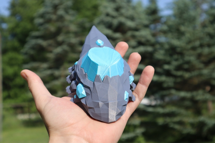 3D Printed 2 Color Crystal Lizard from Dark Souls - 6 Inch Version