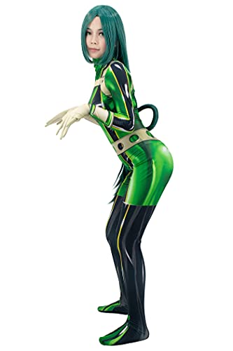C-ZOFEK Women's Bodysuit Cosplay Costume Green Jumpsuit for Halloween - Large
