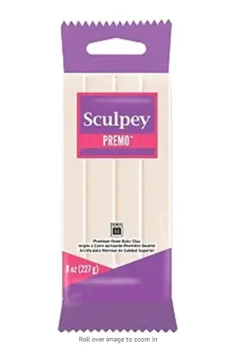 Sculpey Premo Polymer Oven-Bake Clay, Translucent, Non Toxic,8 oz. bar, Great for jewelry making, holiday, DIY, mixed media and home décor projects. Premium clay Great for clayers and artists. - Single
