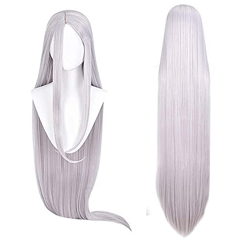DAZCOS Women's Bunny Hero Cosplay Wig for Anime Halloween Costume (silver) - silver
