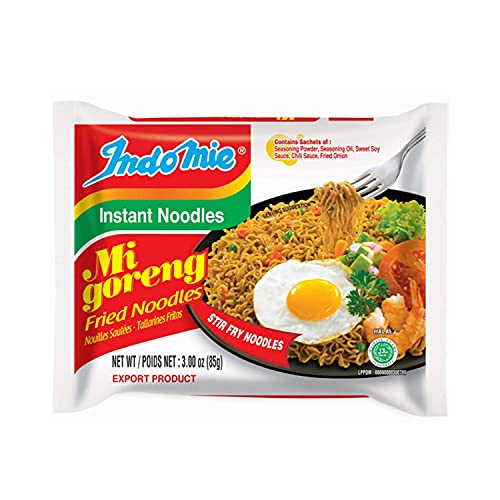 Indomie Mi Goreng Instant Stir Fry Noodles, Halal Certified, Original Flavor, 3 Ounce (Pack of 30) - 3 Ounce (Pack of 30) - Original