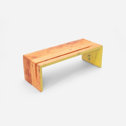 overLAP Laptop Desk and Side Table - 28" / Natural & lime