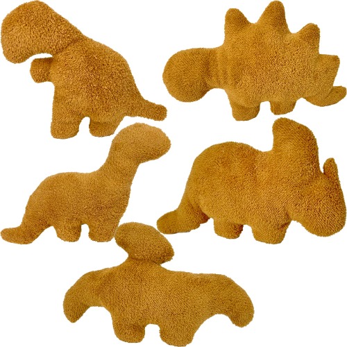 TVVPGG Dino Chicken Nugget Plush,5 Pcs Chicken Nugget Pillow Stuffed Toy, Funny Dino Chicken Nuggets Pillow Gifts for Kids Adults Girlfriend Christmas… - 5 Pcs