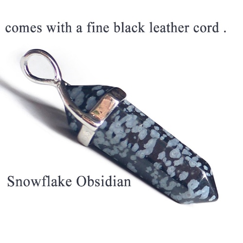 Natural Crystal Gemstones - Snowflake Obsidian