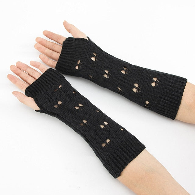 Arm Warmer Gloves - Black / One Size
