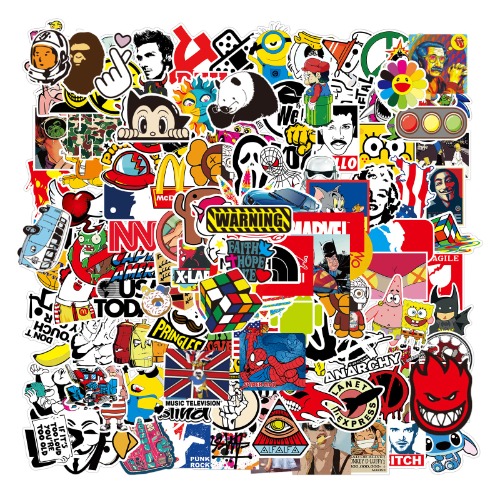Cool Stickers Pack Random Sticker 106pcs for Laptop Computer Skateboard Helmet Teens Bomb Stickers - 