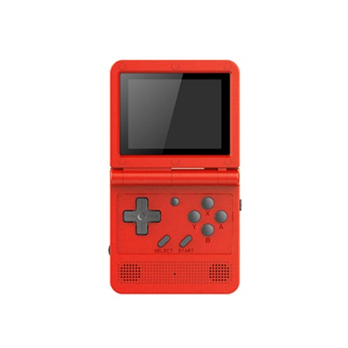 HKYRD Powkiddy V90 Handheld Game Console Foldable with Built-in 6000 Games (Red) - Red