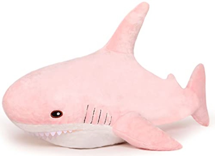 MorisMos Shark Pillow Giant Stuffed Shark, Baby Shark Plush Toy Shark Toys, Big Shark Stuffed Animal, Pink, 32in - X-Large - Pink