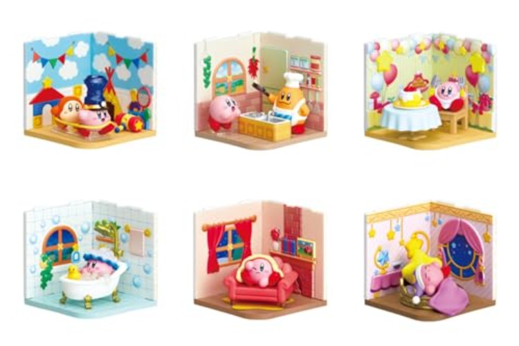 Re-Ment Kirby Wonder Room 1 Box, Approx. H 4.5 x W 2.8 x D 2.4 inches (115 x 70 x 60 mm), PVC