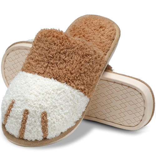 Fluffy warm slippers