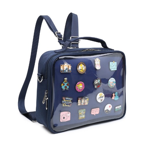 CHERRY SAUCE Ita Bag Multifunctionele Rugzak Oxford Crossbody Tas Messenger Schoudertassen voor Anime Display - 30-donkerblauw