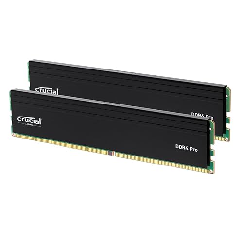 Crucial Pro DDR4 RAM 32GB Kit (2x16GB) 3200MHz, Intel XMP 2.0, Computer Memory (PC) - CP2K16G4DFRA32A - 3200 MHz (Pro) - 32GB (2x16GB)