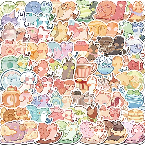 Animals Stickers - 50 Pcs Cartoon PVC Decals Cute Kawaii Vinyl Decoration DIY Funny Creative Decor for Teens Party Supplies for Adults (Snail Sticker) - Snail sticker