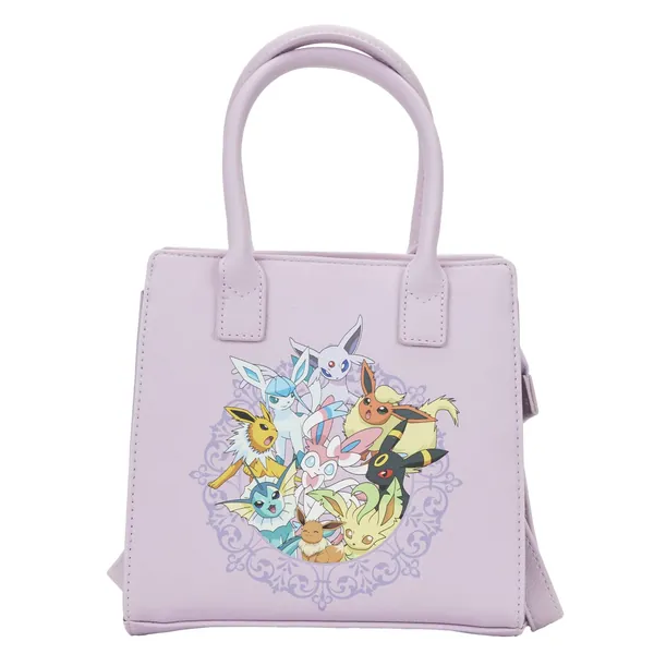Loungefly Pokemon Eeveelutions Crossbody Handbag Purse, Purple, Small, Shoulder Bag