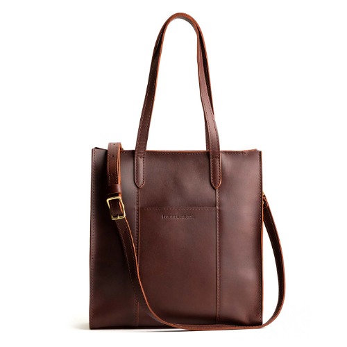 Large Lola Zipper Crossbody Tote | Cognac