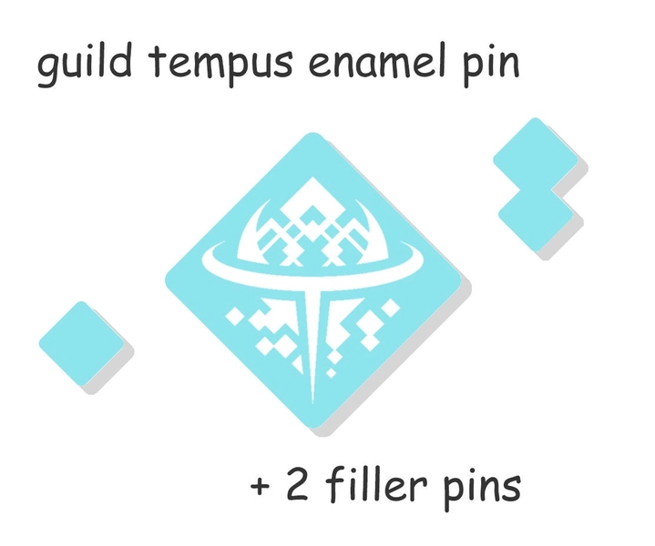 Holostars Guild Tempus Enamel Pin + Filler Pins