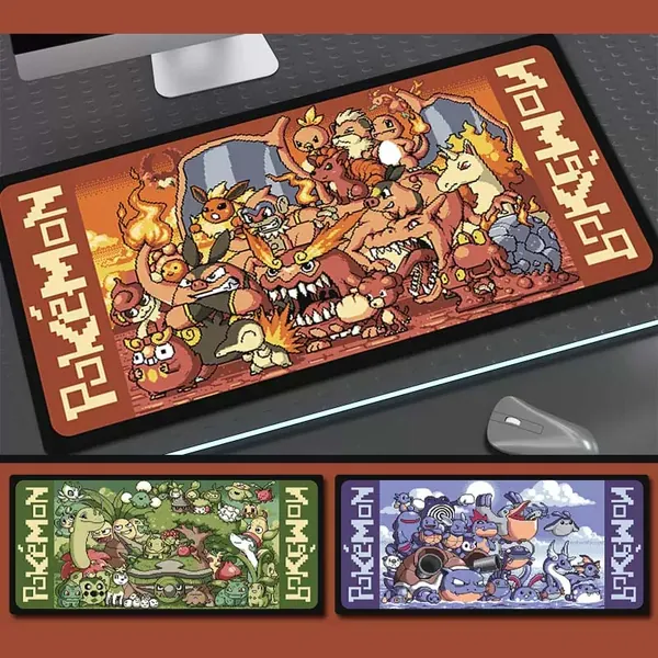 Pocket Monster Mouse Pads Anime Cartoon Desk Mat - Green