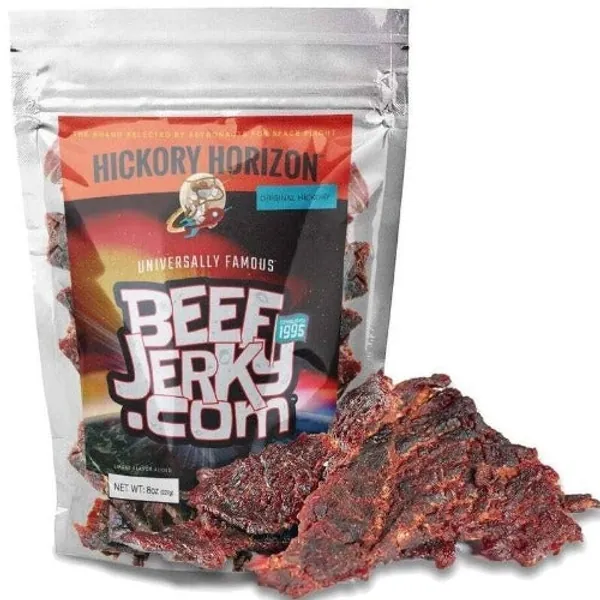 Hickory Horizon, Slow Smoke Hickory, Gourmet Beef Jerky [ 8oz Bag ] by BeefJerky.com