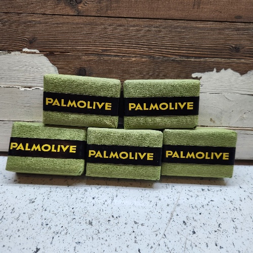 PALMOLIVE Green Foil Soap Bars 4 Count Bath Size 5 Oz. 1960s Vintage NOS