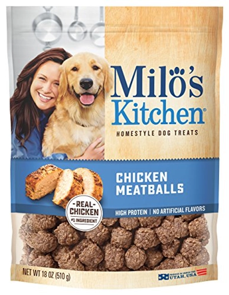 Milo's Kitchen Chicken Meatballs Dog Treats, 18-Ounce - Chicken Meatballs - 18 Ounce (Pack of 1)