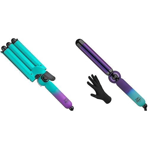 Bed Head Wave Affair Jumbo 3 Barrel Hair Waver | Quick Styling and Serious Hold & Rough Volume Digital Hair Curling Wand | Fast Heat Up and Massive Shine, (1-1/4 in) - Hair Iron+ Hair Iron, BH379