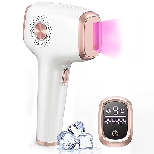 INNZA Laser Hair Removal with Ice Cooling Care Function for Women Permanent,999,999 Flashes Painless IPL Hair Remover, Hair Removal Device for Armpits Legs Arms Bikini Line (1-White) - 1-white