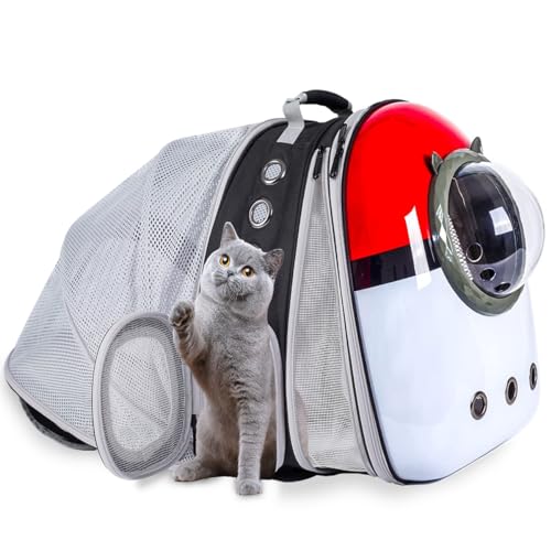 Dual Expandable Cat Backpack Front & Back Extension Pet Backpack Carrier