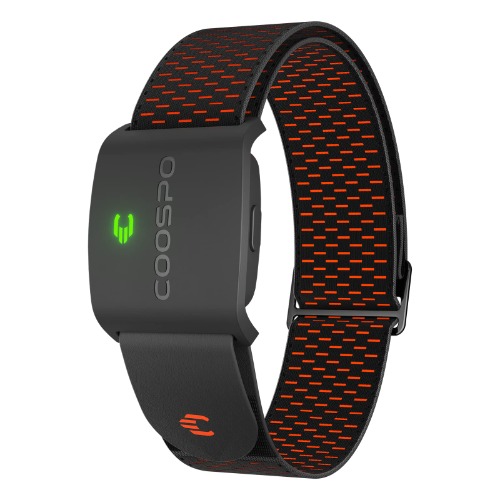 COOSPO HW9 Heart Rate Monitor, Armband, Optical Heart Rate Sensor, ANT+ & Bluetooth 5.0, Heart Rate Sensor, Heart Rate Measurement, Heart Rate Zone Light, IP67 Waterproof, For Road Bikes, Strava/Zwift App, Japanese Instruction Manual Included