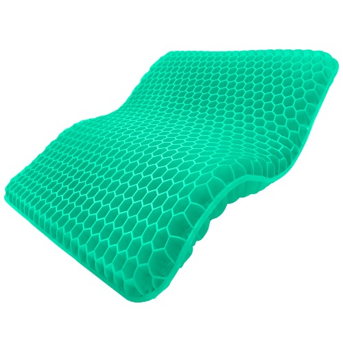Titiroba ZD-03-G Gel Cushion, Extra Large, Cushion with Cover, Special Big Size, Green, 17.3 x 18.5 x 1.4 inches (44 x 47 x 3.5 cm)