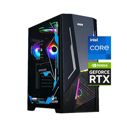 IPASON Gaming PC Desktop – Intel Core i5 12400F 2.5 GHz, NVIDIA RTX 3060, 1TB NVME SSD, 16GB DDR4 RAM 3200, 650W PSU, Bluetooth, Wi-Fi 6, Windows 11 Home 64-bit - I5 12400F | 3060