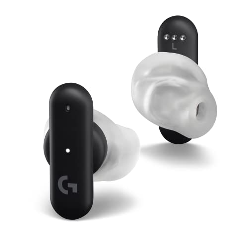 Logitech G FITS True Wireless Gaming Earbuds, Custom Molded Fit, Lightspeed + Bluetooth, Four Beamforming Microphones, PC, Mac, PS5, PS4, Mobile, Nintendo Switch - Black - Black