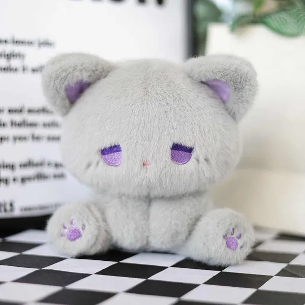 Gloomy Bear Plush Toy Fluffy Cat Plushie 6in Stuffed Animal - H