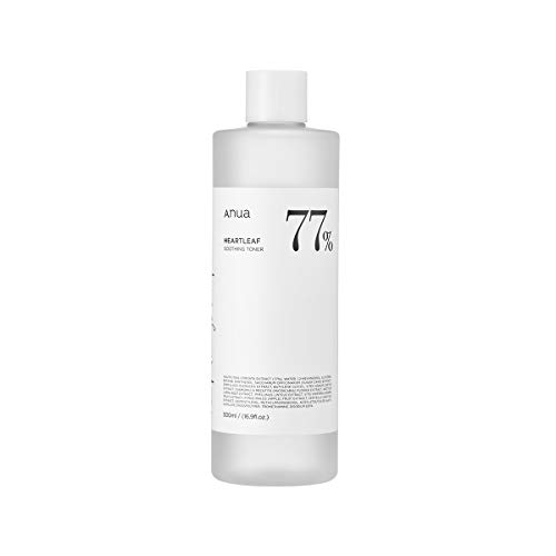 Anua Heartleaf 77% Soothing Toner I pH 5.5 Skin Trouble Care, Calming Skin, Refreshing, Purifying (500ml / 16.9 fl.oz.) - Unscented - 16.9 Fl Oz (Pack of 1)