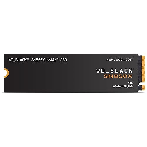 WD_BLACK 1TB SN850X NVMe Internal Gaming SSD Solid State Drive - Gen4 PCIe, M.2 2280, Up to 7,300 MB/s - WDS100T2X0E - 1TB - SSD