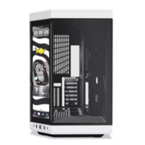 HYTE Y70 Touch Infinite Dual Chamber Modern Aesthetic Panoramic Tempered Glass Mid-Tower ATX Computer Case with Integrated Touchscreen