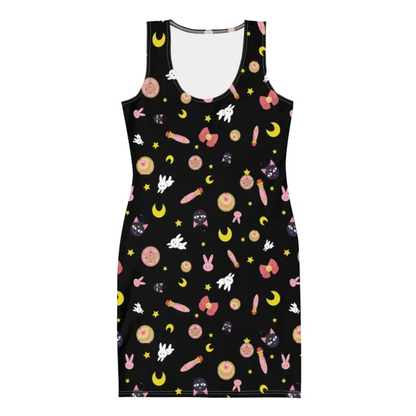 Sailor Moon Fitted Dress - L