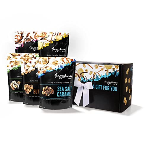 Gourmet Popcorn Sampler Variety Pack with all 5 flavors: Sea Salt Caramel, Nutty Choco Pop, Peanut Butter Cup, Chip Zel Pop, and Chocolate Pretzel, 2 oz (5 Bags) - 2 Ounce (Pack of 5)