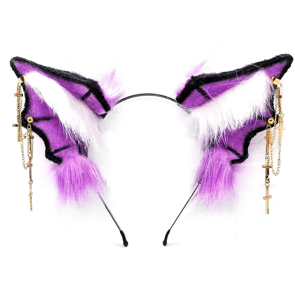 Bat Ear Headwear Animal Ears - Purple