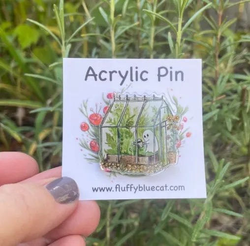 Greenhouse Ghost Enamel Pin
