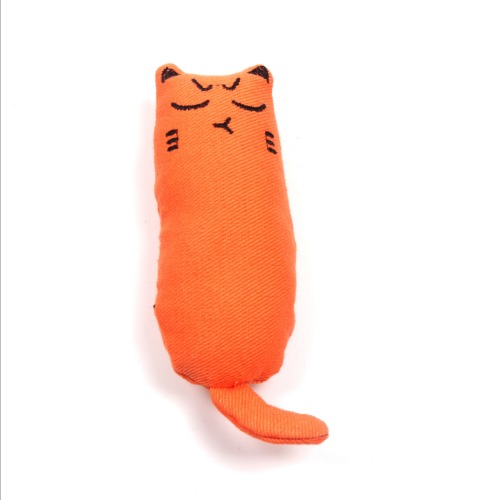 Interactive Cat Grinding Toy with Catnip - Orange