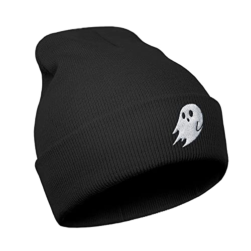 Halloween Cool Ghost Knit Beanie Hats for Men Women Emo Goth Gothic Birthday Presents for Winter - One Size - Ghost-1