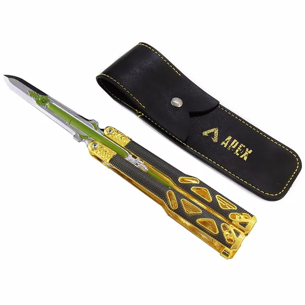 TTHH APEX Legends Games Octane Heirloom Butterfly Knife Metal Weapon, No Edge Safe Practice Tool, Cosplay Action Figure Weapons Arts Model Toys Gift Original