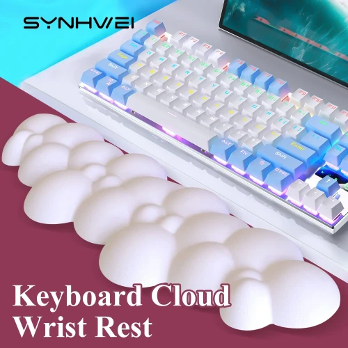 Purple Cloud Keyboard Handgelenk auflage weiches Leder Memory Foam Handgelenks tütz kissen für einfaches Tippen Schmerz linderung ergonomisch rutsch fest - AliExpress 